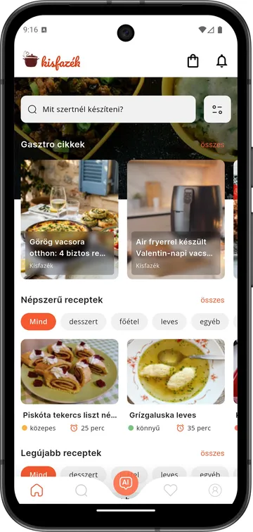 Kisfazék App Kezdőlap