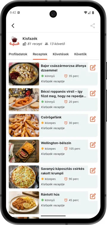 Recept feltöltés