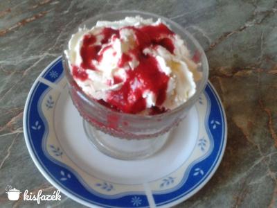 Málnás-mascarponés pohárkrém