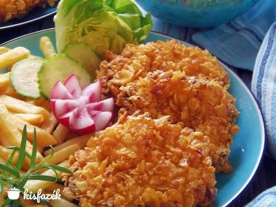 Cornflakes bundában sült csirkemell