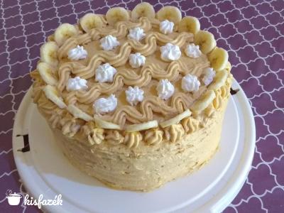 Banános karamell torta