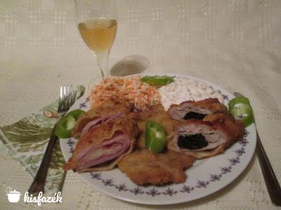 Sertés pecsenye rántva töltve