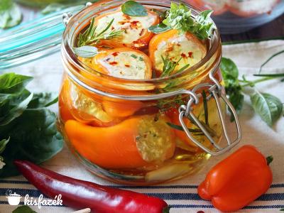 Sajtkrémmel töltött mini paprika