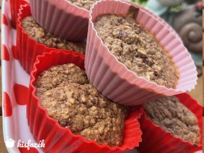 Egészséges zabmuffin