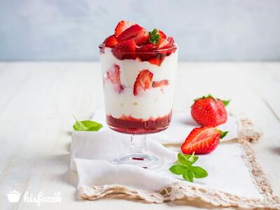Epres-mascarponés pohárkrém