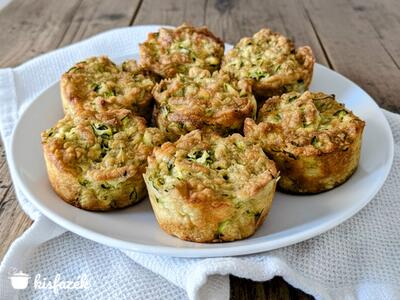 Bababarát cukkínis-sajtos muffin
