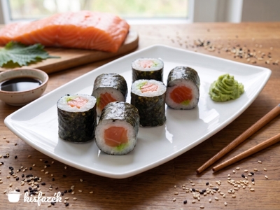 Egyszerű lazacos maki sushi