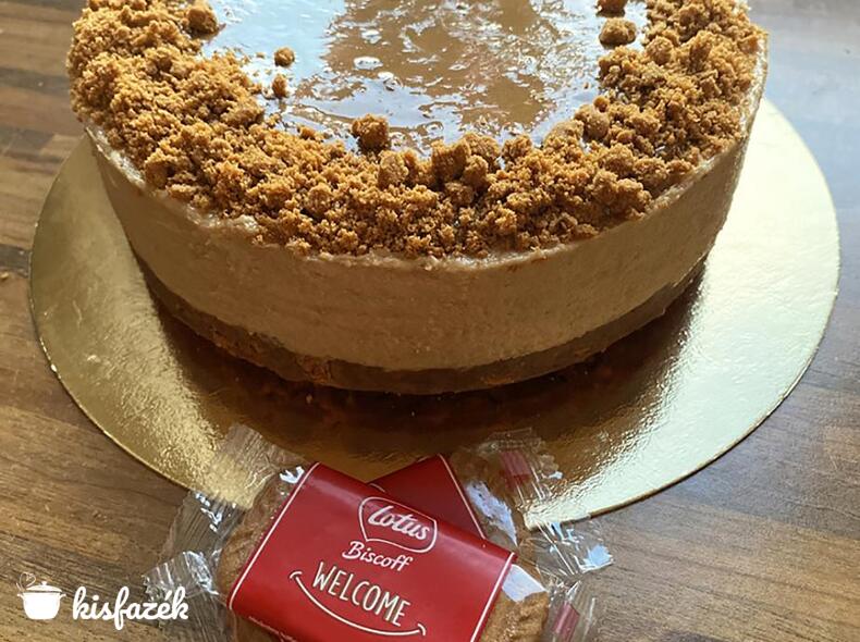 Laktózmentes vagy vegán Lotus Biscoff "sajttorta"