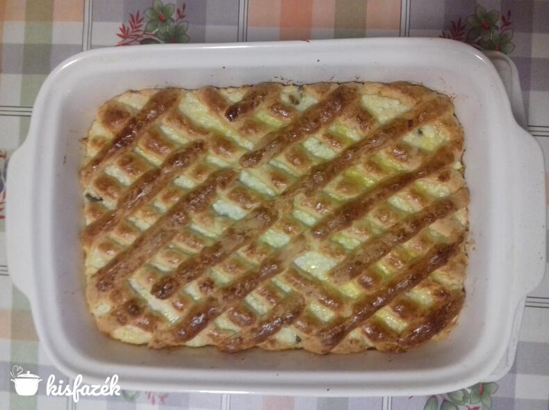 Rácsos túrós sütemény