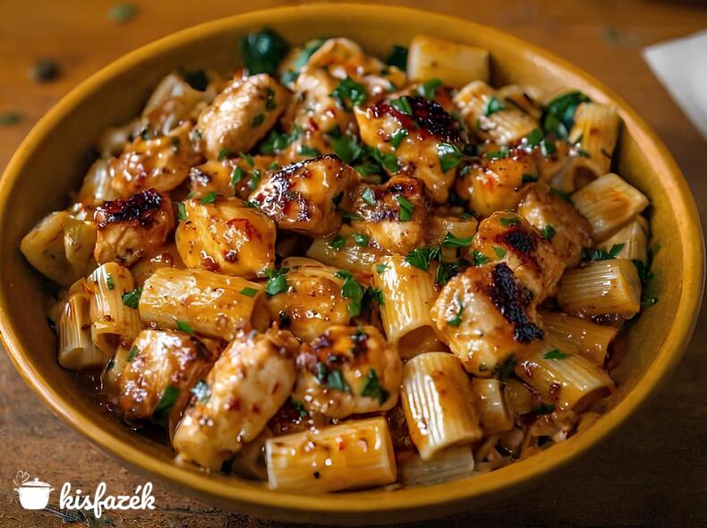 Cajun csirkés rigatoni