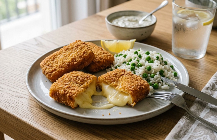 Rántott trappista rizibizivel