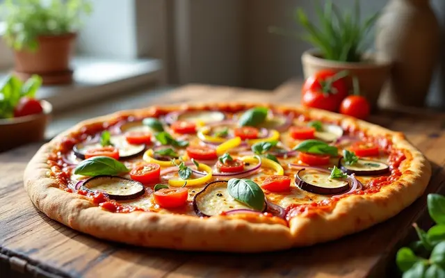 Gluténmentes, vegán pizza