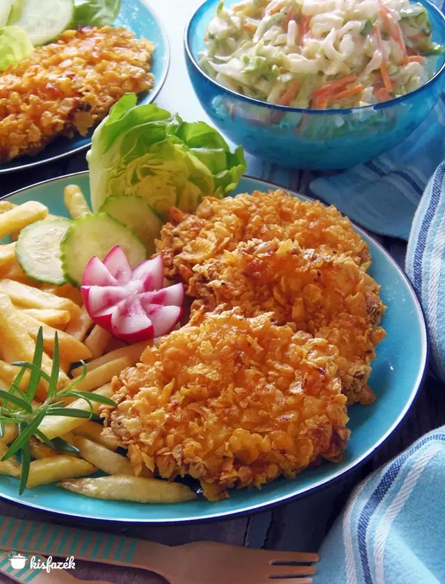Cornflakes bundában sült csirkemell