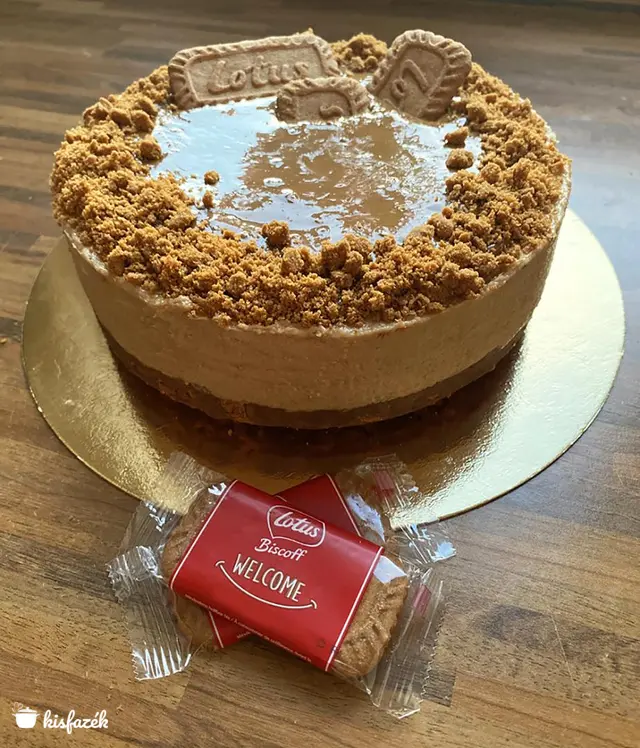 Laktózmentes vagy vegán Lotus Biscoff "sajttorta"