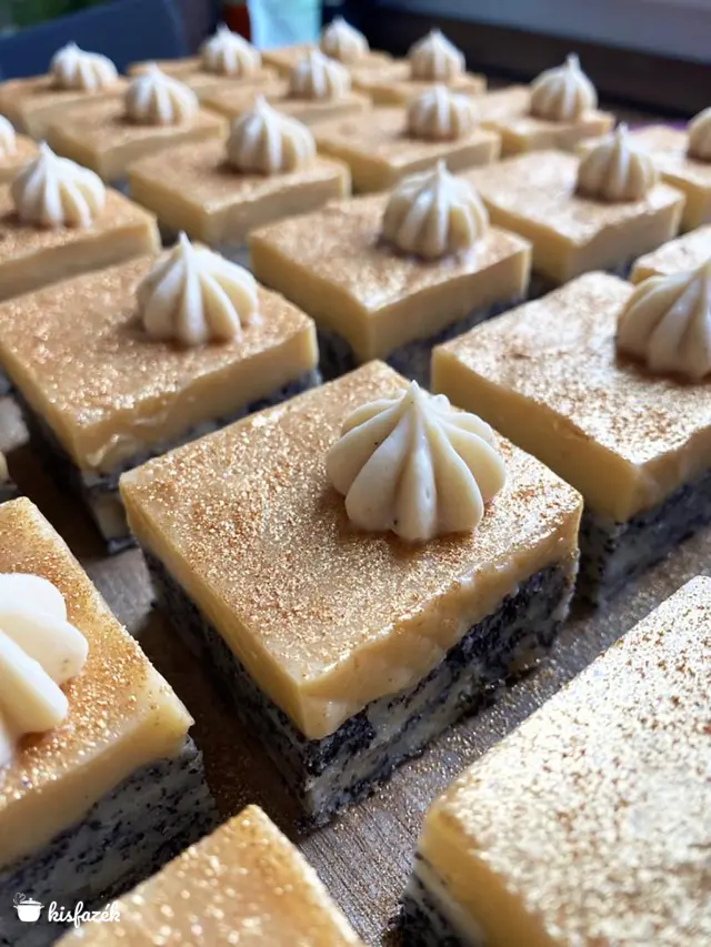 Tejmentes mákosguba torta