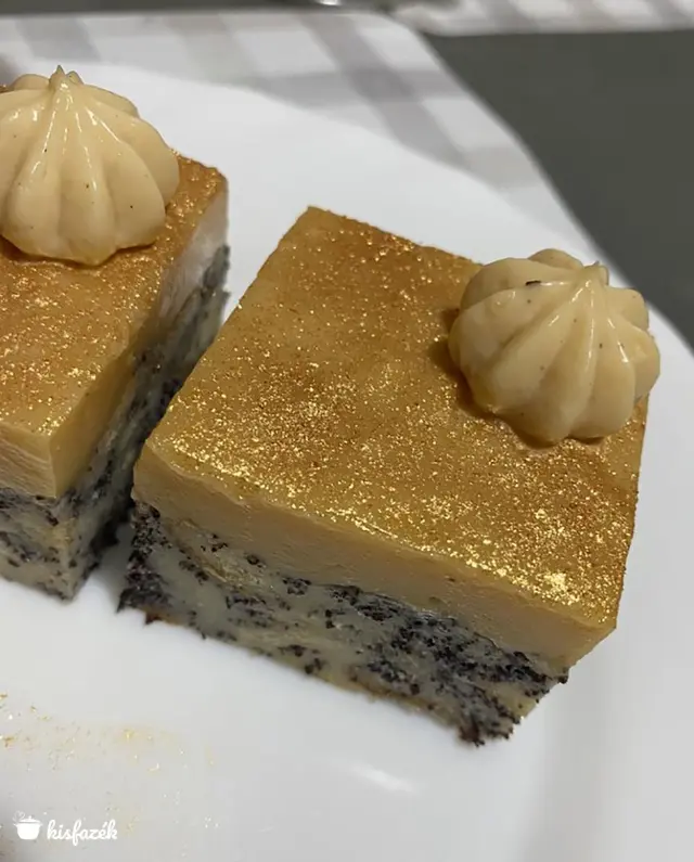 Tejmentes mákosguba torta