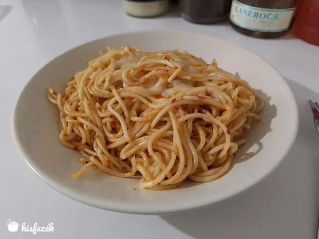 Olívaolajos spagetti fokhagymával és chilivel