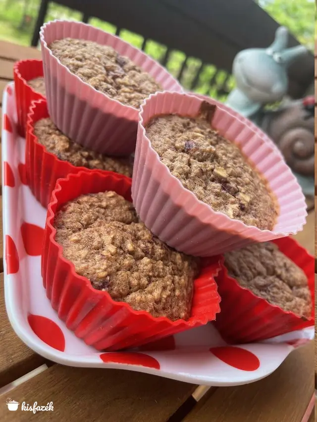 Egészséges zabmuffin