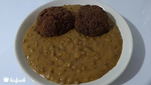 Lencsefőzelék fasírttal