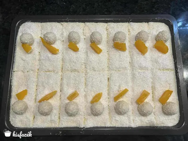 Barackos Raffaello szelet sütés nélkül