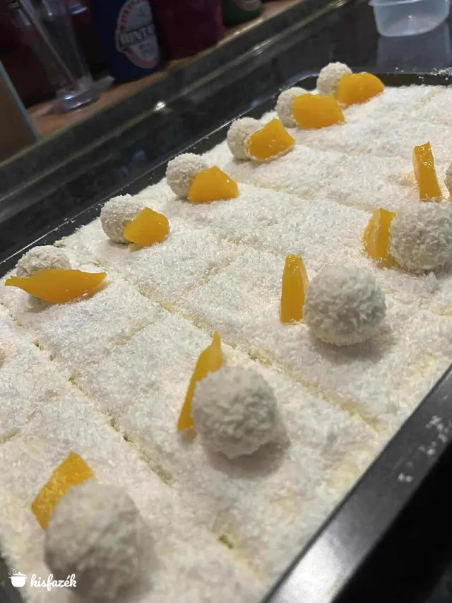 Barackos Raffaello szelet sütés nélkül