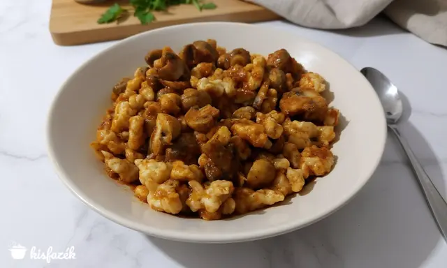 Gombapaprikás galuskával