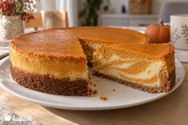 Zebracsíkos sütőtökös sajttorta