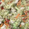 Bulgur csirkével, karamellizált sárgarépával és zöldségekkel