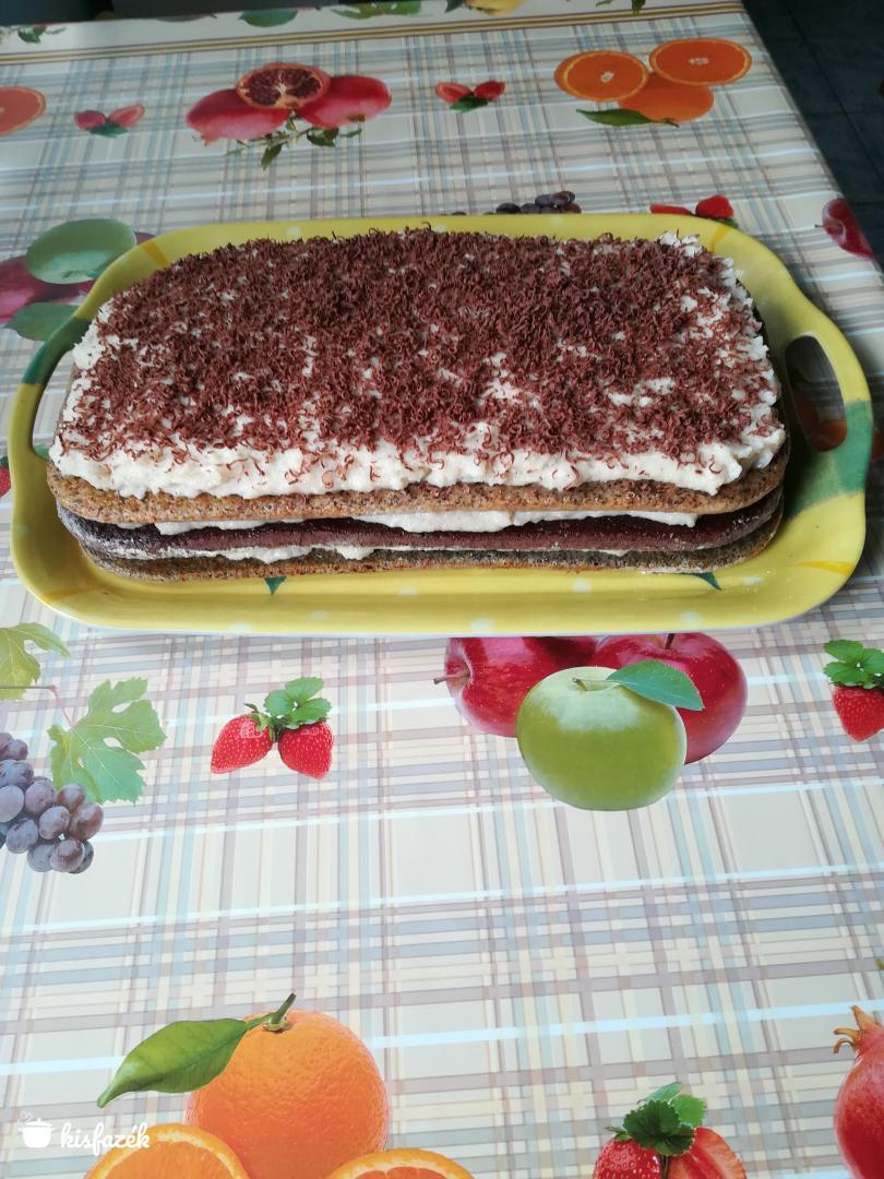 Csíkos sütemény recept | Kisfazék